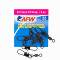 American Fishing Wire Brass Crane Swivels with Interlock Snaps #2