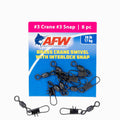 American Fishing Wire Brass Crane Swivels with Interlock Snaps #3