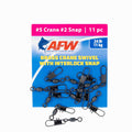 American Fishing Wire Brass Crane Swivels with Interlock Snaps #5