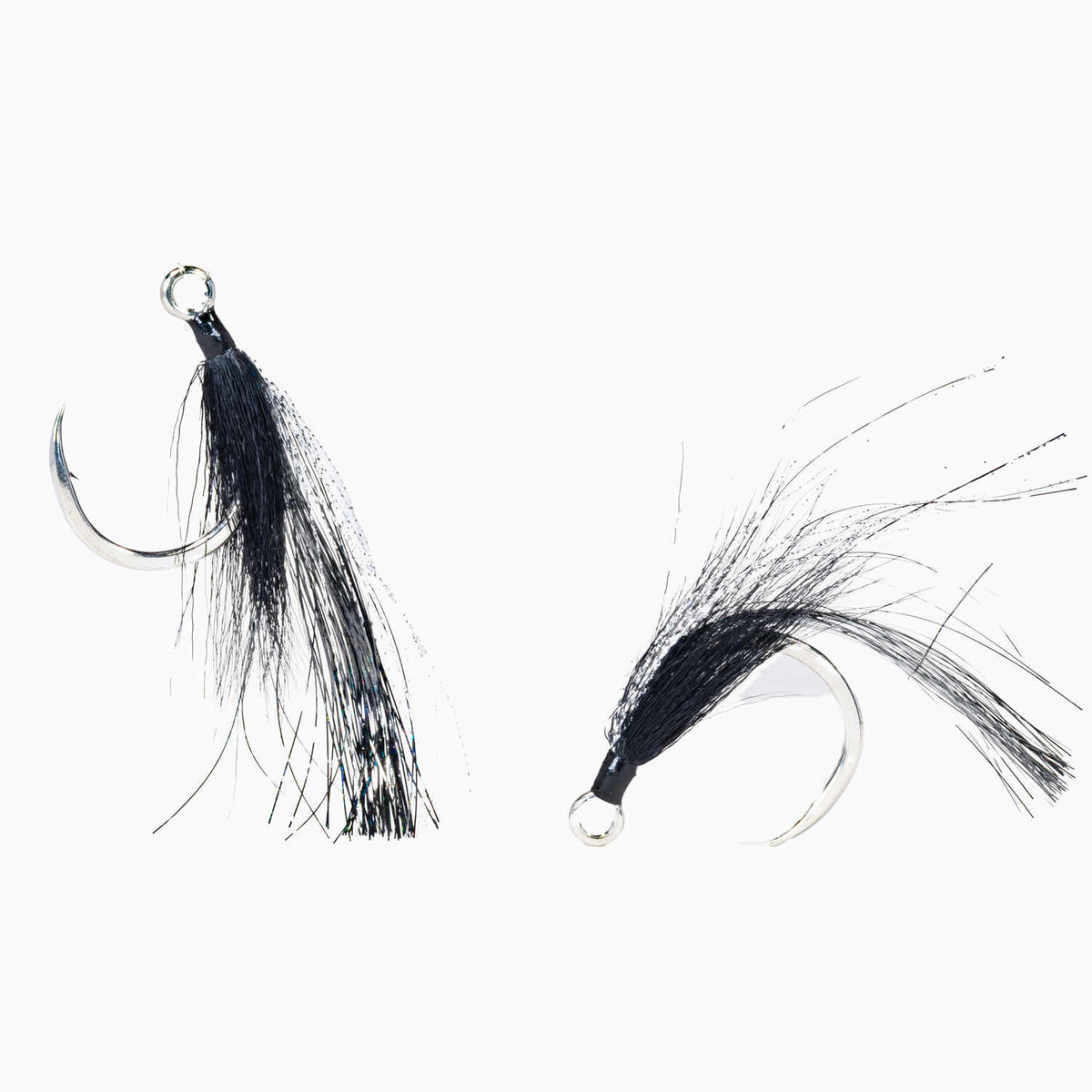 BKK Lone Diablo Bucktail Teaser Hooks Black