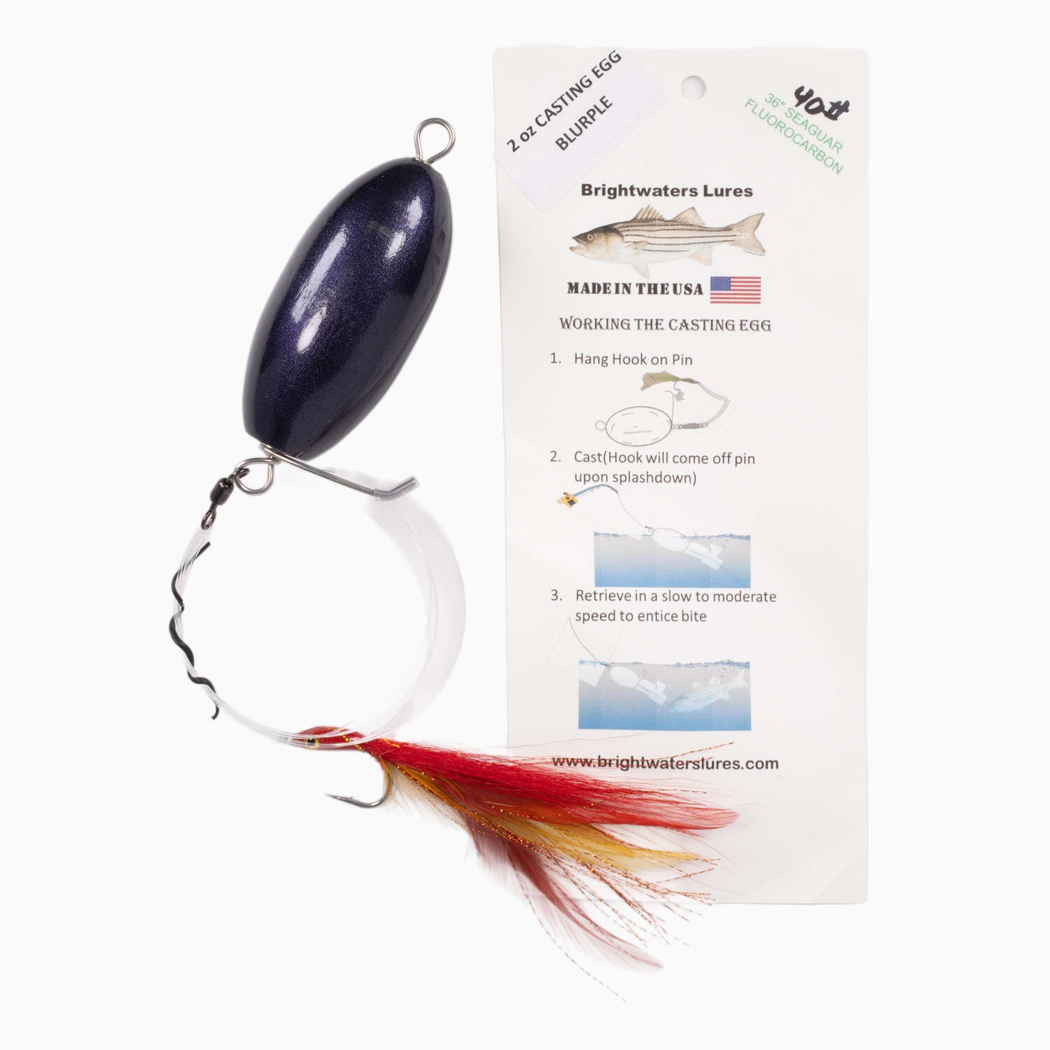 Brightwaters Lures Casting Eggs Blurple