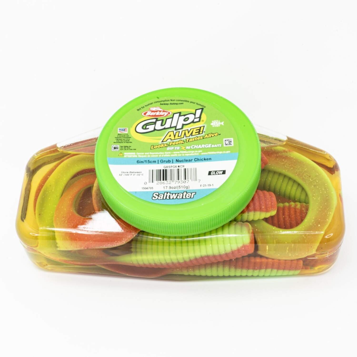 Berkley Gulp! Alive! Saltwater Grub - Nuclear Chicken