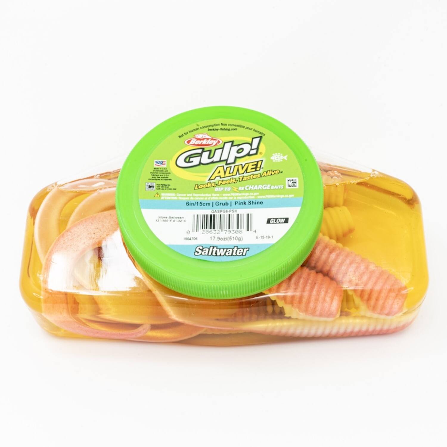 Berkley Gulp! Alive! Saltwater Grub - Pink Shine