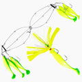 Blue Water Candy 6 Arm Umbrella w/ 4oz Parachute Chartreuse