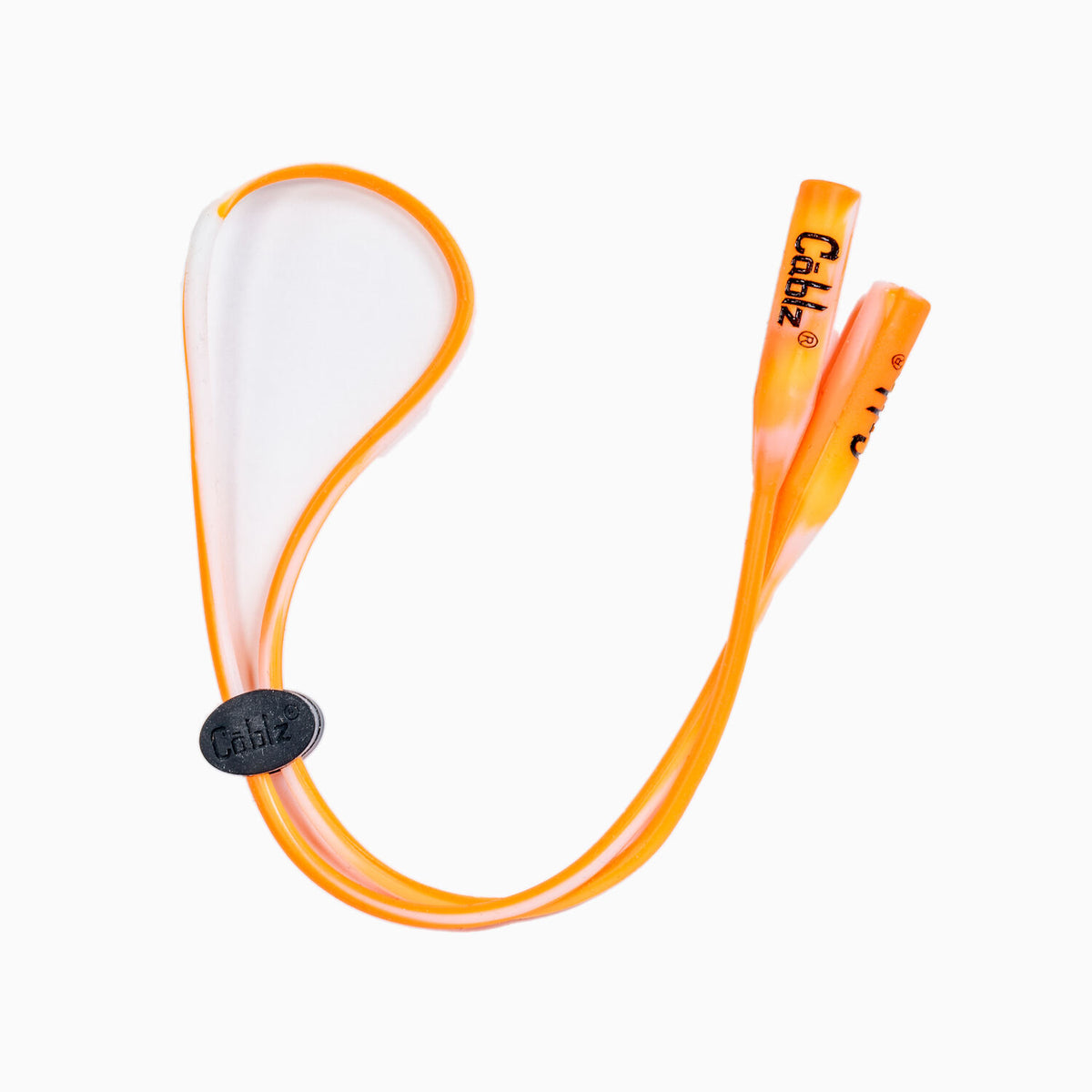 CABLZ ADJUSTABLE SILICONE EYEWEAR RETAINER Orange White