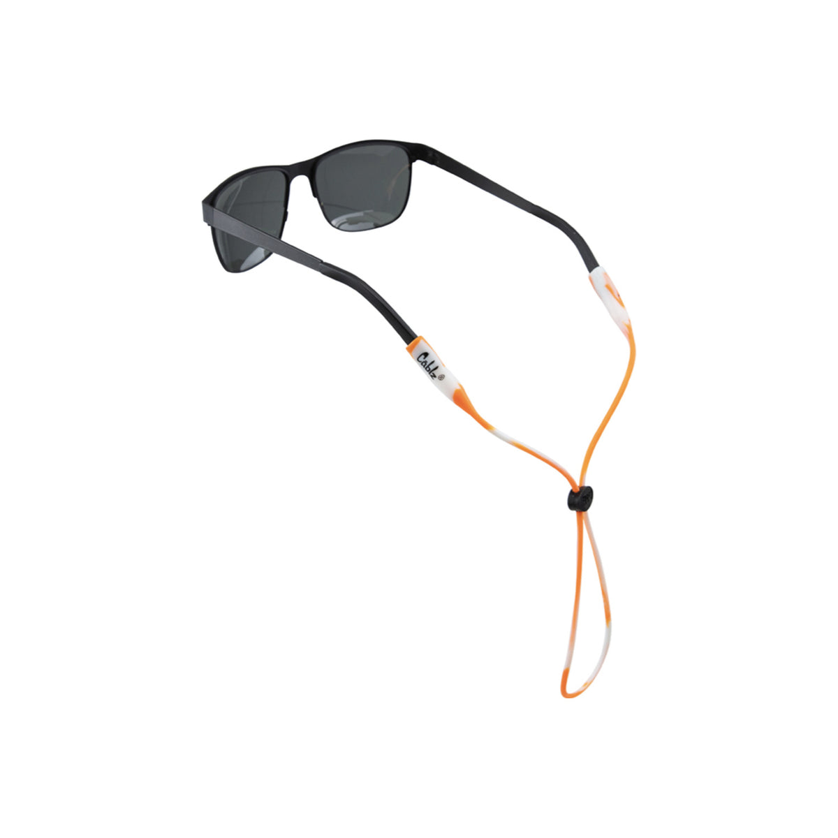 Cablz_Adjustable_Silicone_Eyewear_Retainers_Orange_White_Swirl