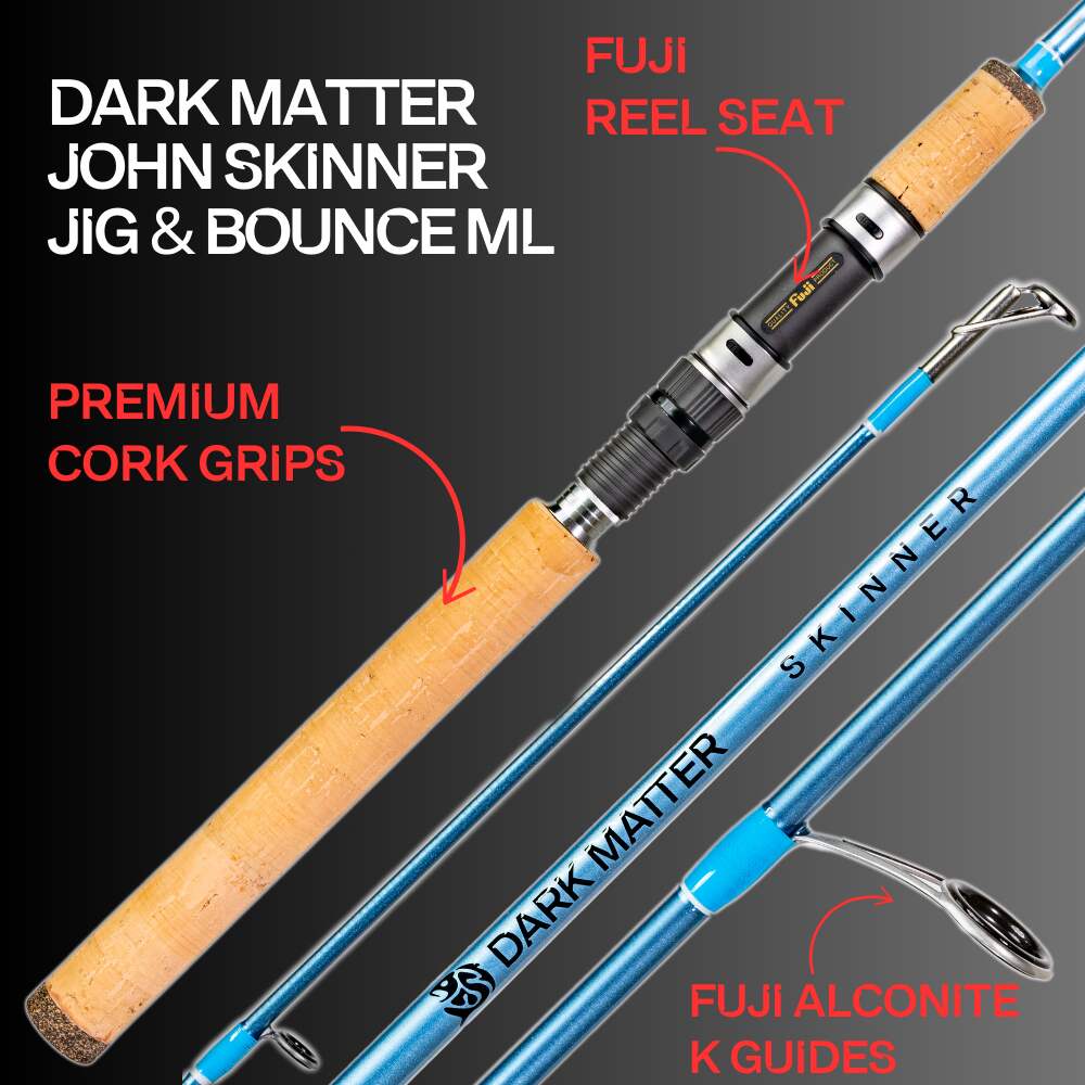 Dark Matter John Skinner Jig and Bounce Spinning Rods