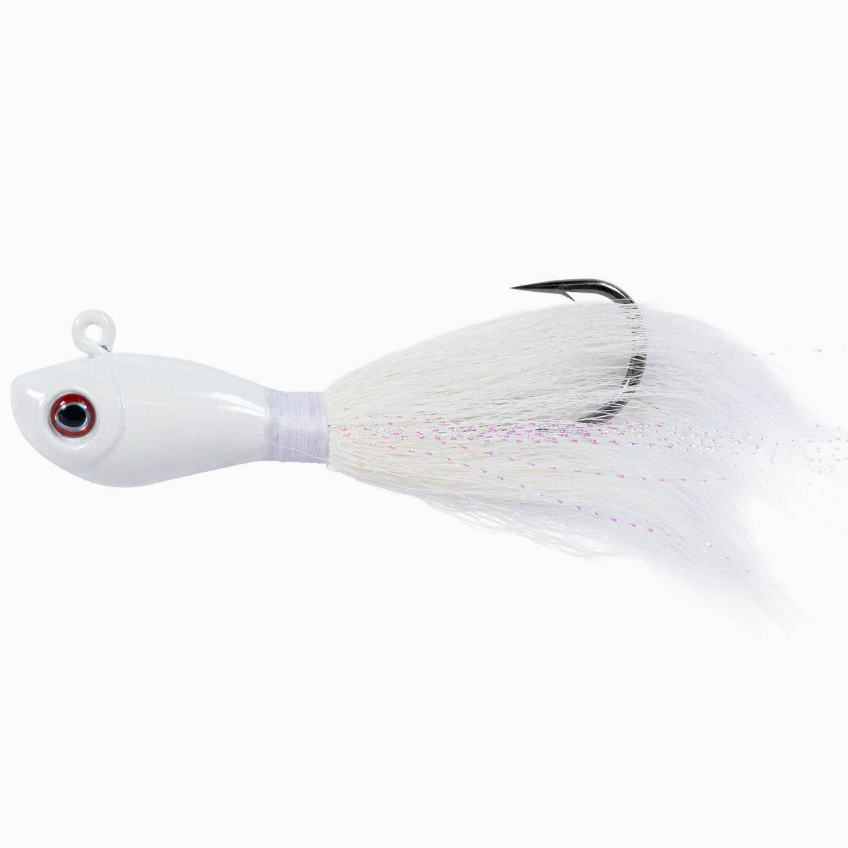 Dark Matter John Skinner Fixed Hook Fluke Bucktails White