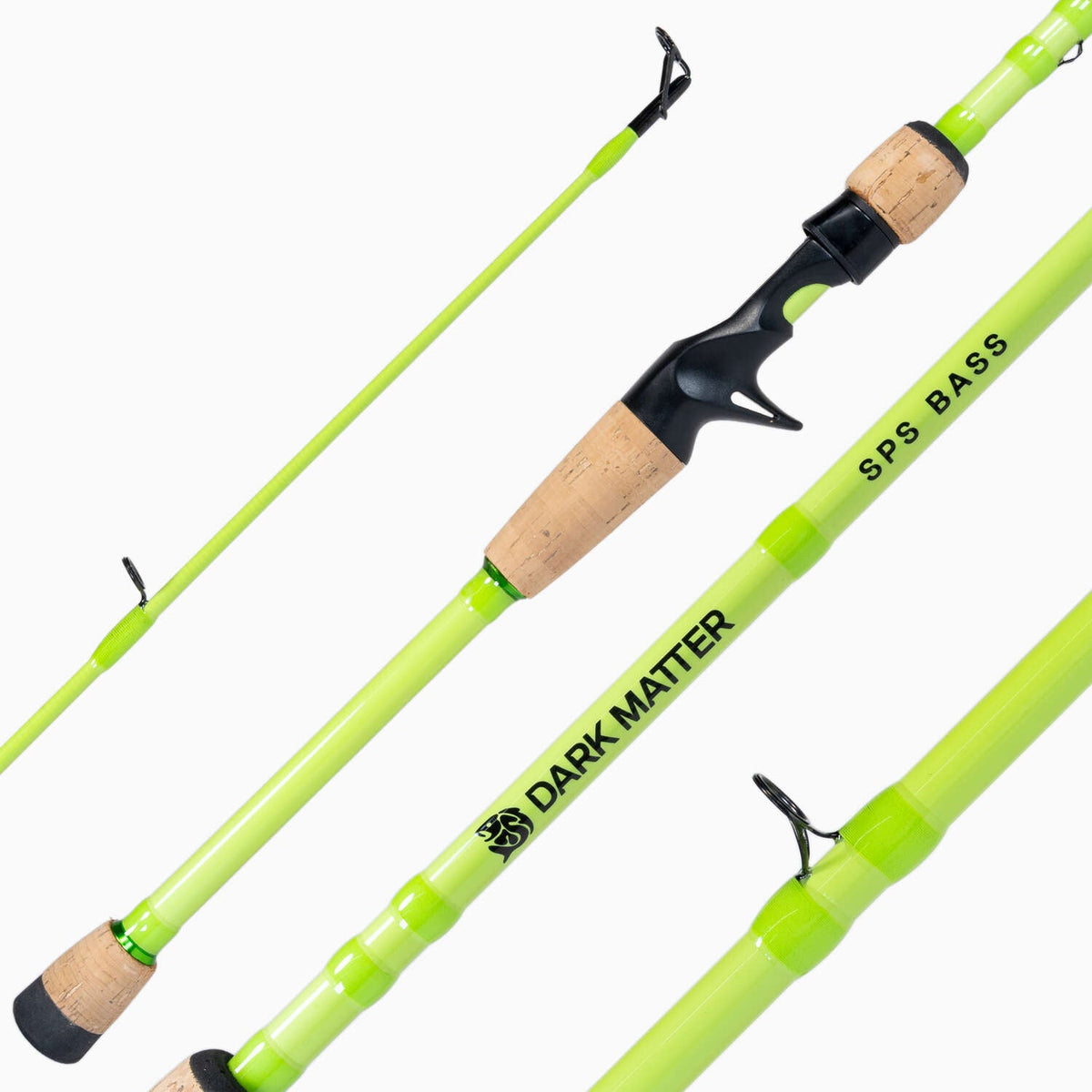 Dark Matter SPS Bass Casting Rods Avocado
