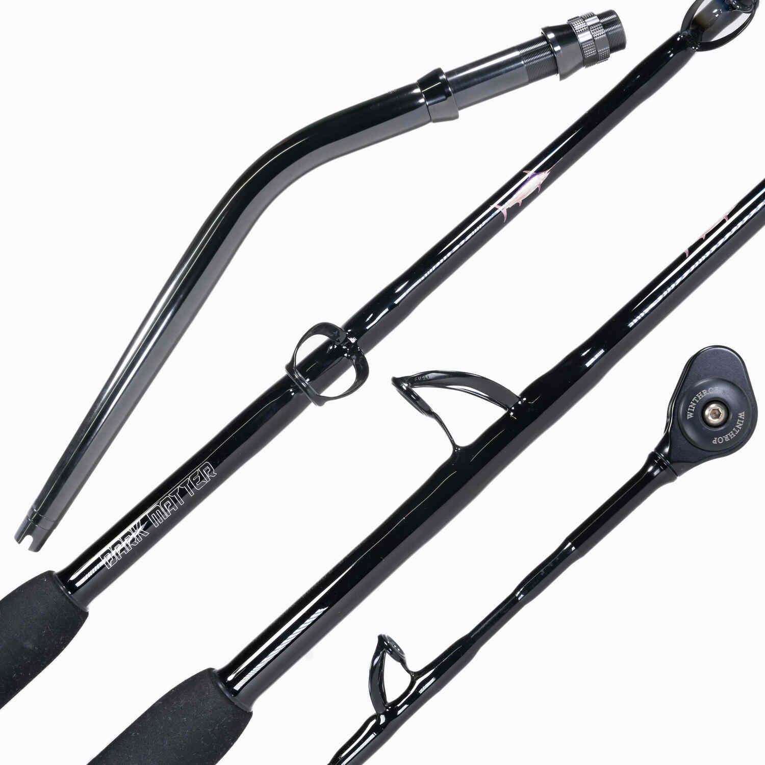 black fish rod and reel Dark Matter Custom Deep Drop Swordfish Rods Blackout