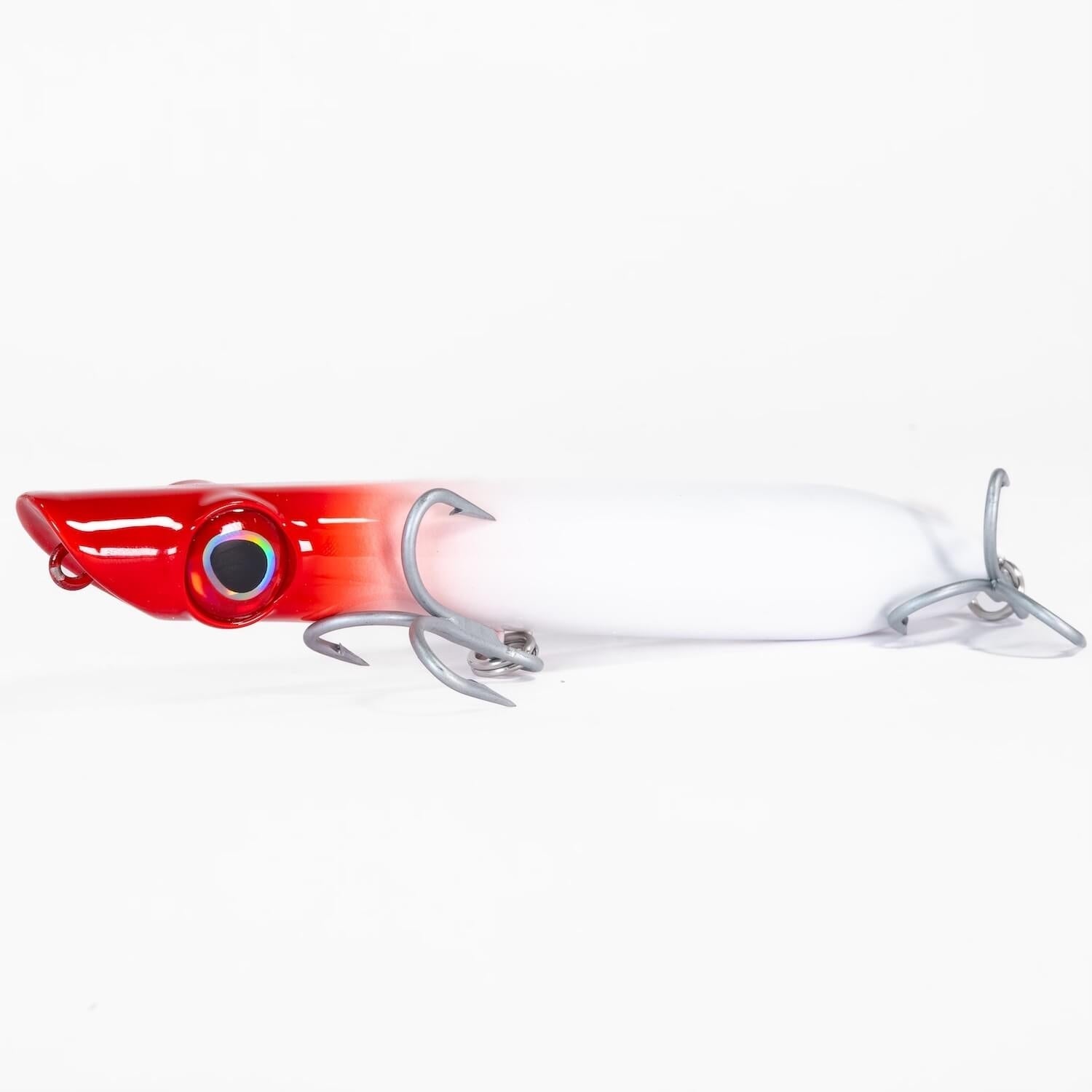 dmag fishing lures Dark Matter Pencil Popper 6" 1 5/8oz Red Head White