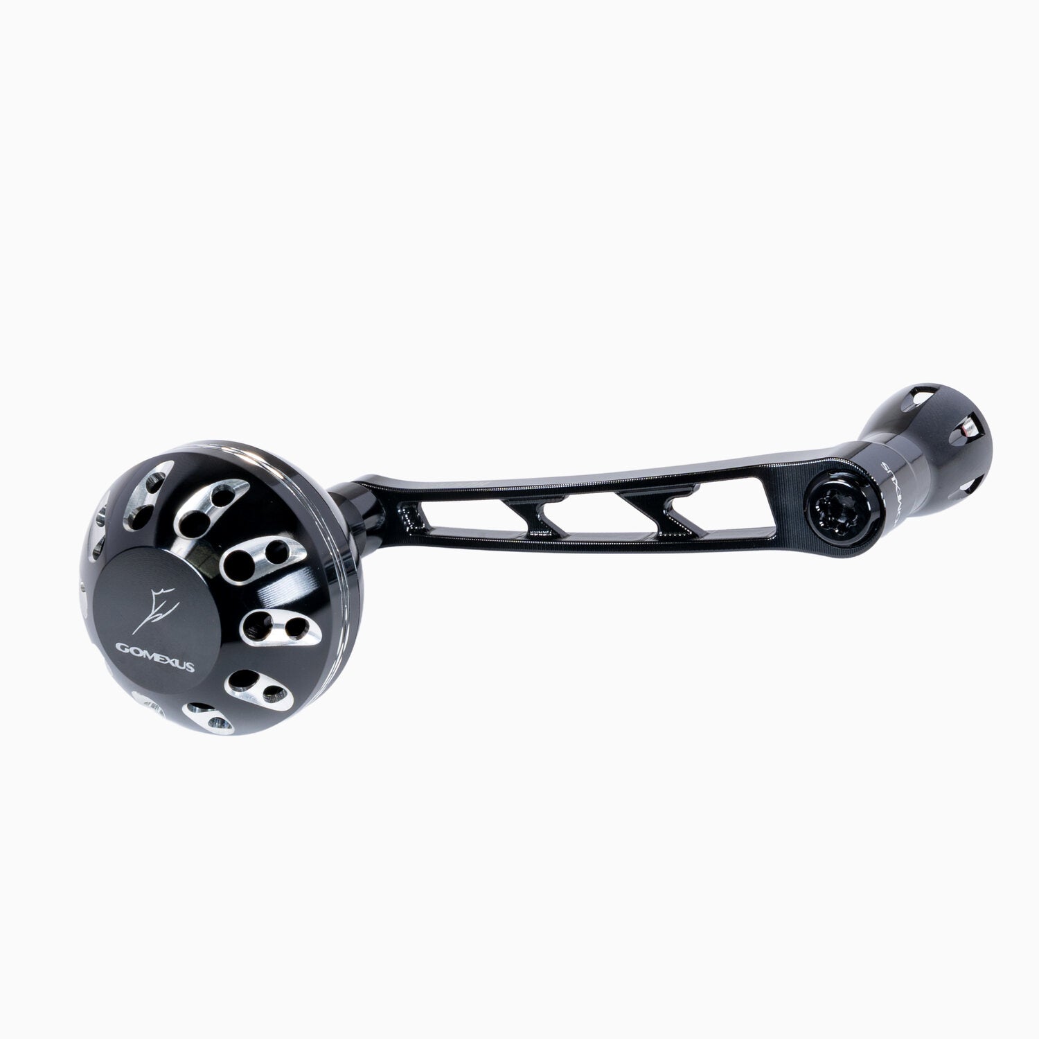 Gomexus 70mm Aluminum Spinning Reel Handle Black Silver