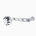 Gomexus 70mm Aluminum Spinning Reel Handle Silver Black