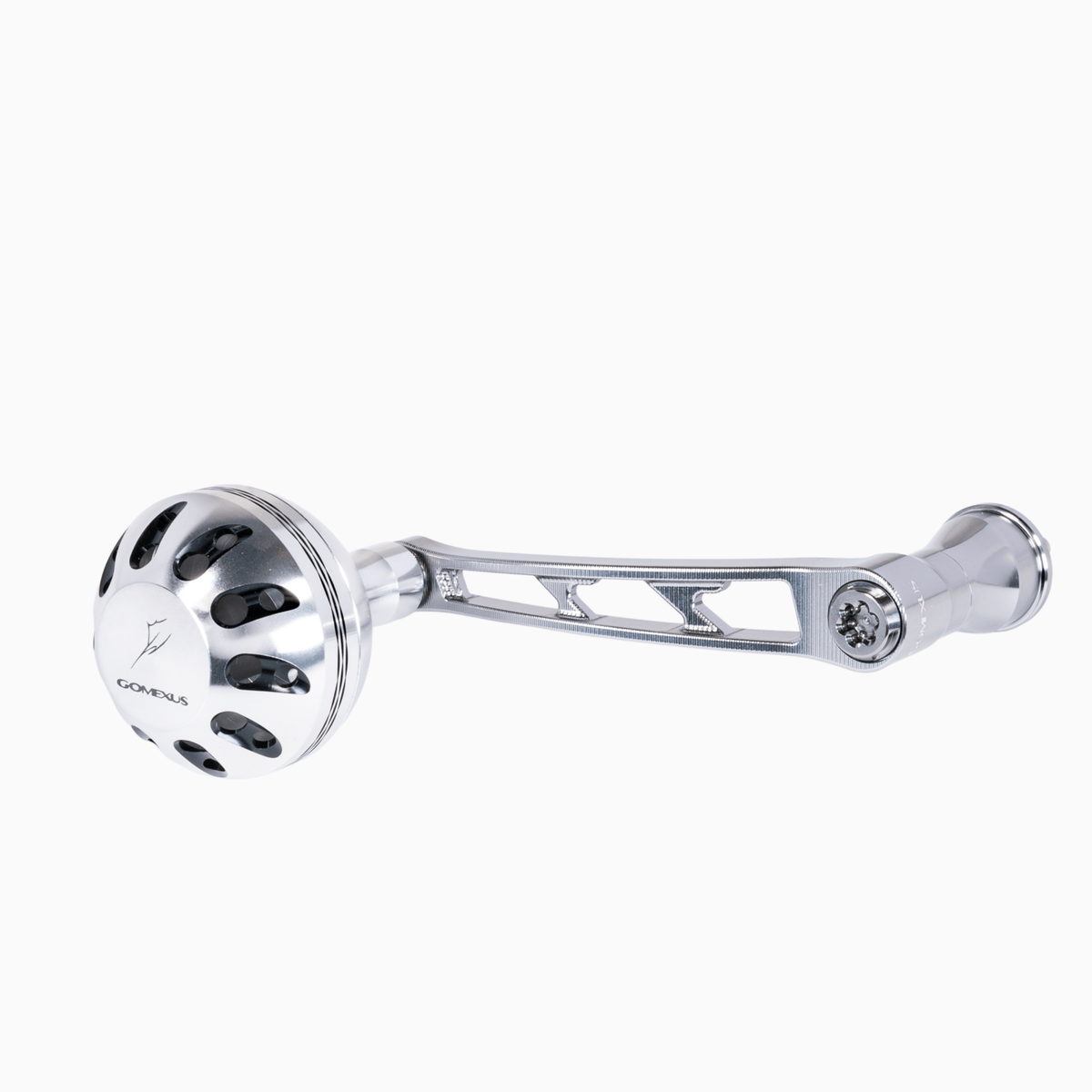 Gomexus 70mm Aluminum Spinning Reel Handle Silver Black