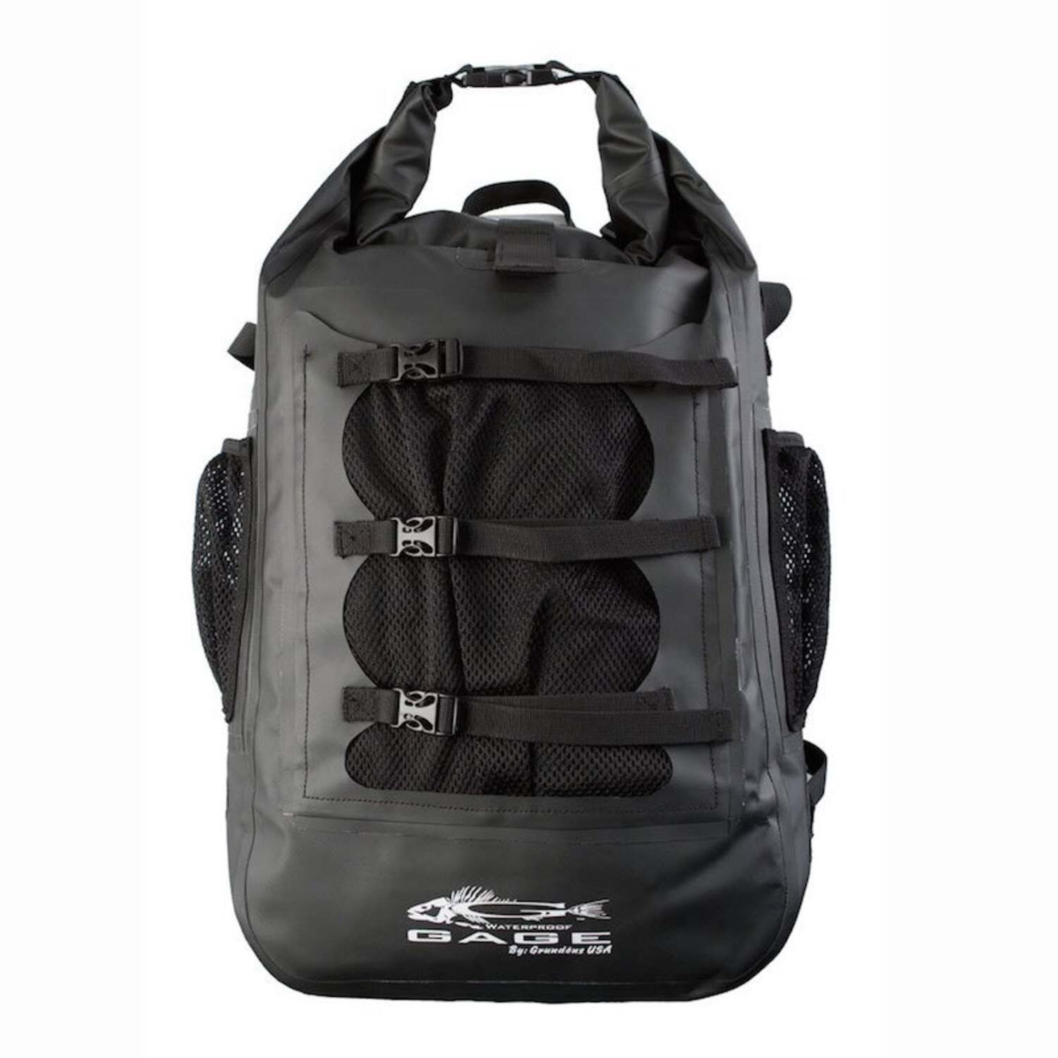 Grundens-GAGE-30-Liter-Rum-Runner-Waterproof-Backpack-Black-Front_1