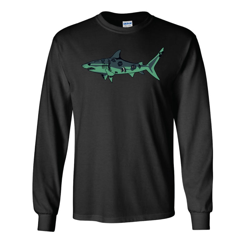 J&H Tackle Zombie Shark Long Sleeve T-Shirt