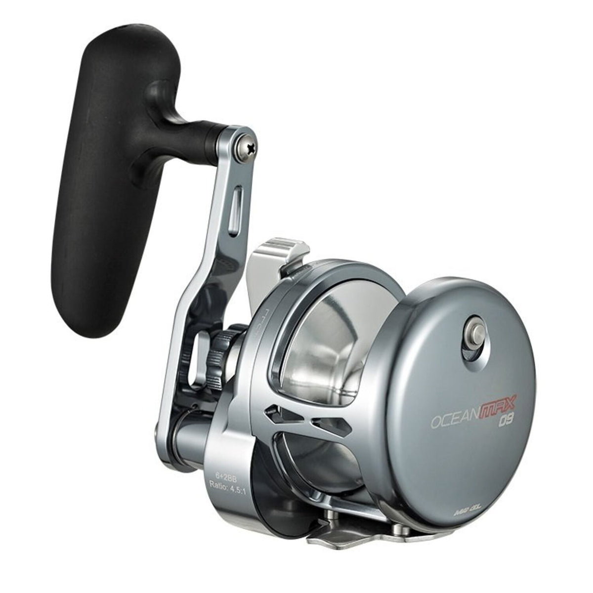 Maxel-OM09-Ocean-Max-Lever-Dual-Drag-Single-Speed-Jigging-Reels-Gunsmoke-Silver_1