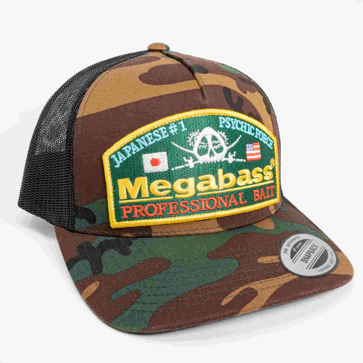 Megabass Camo Throwback Trucker Hat - J&H Tackle