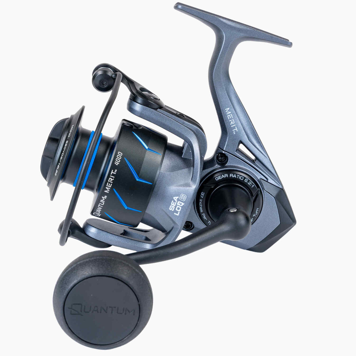 Quantum Merit Spinning Reels 4000;Quantum Merit Spinning Reels 4000 Handle;Quantum Merit Spinning Reels 4000 Foot;Quantum Merit Spinning Reels 4000 Sideplate