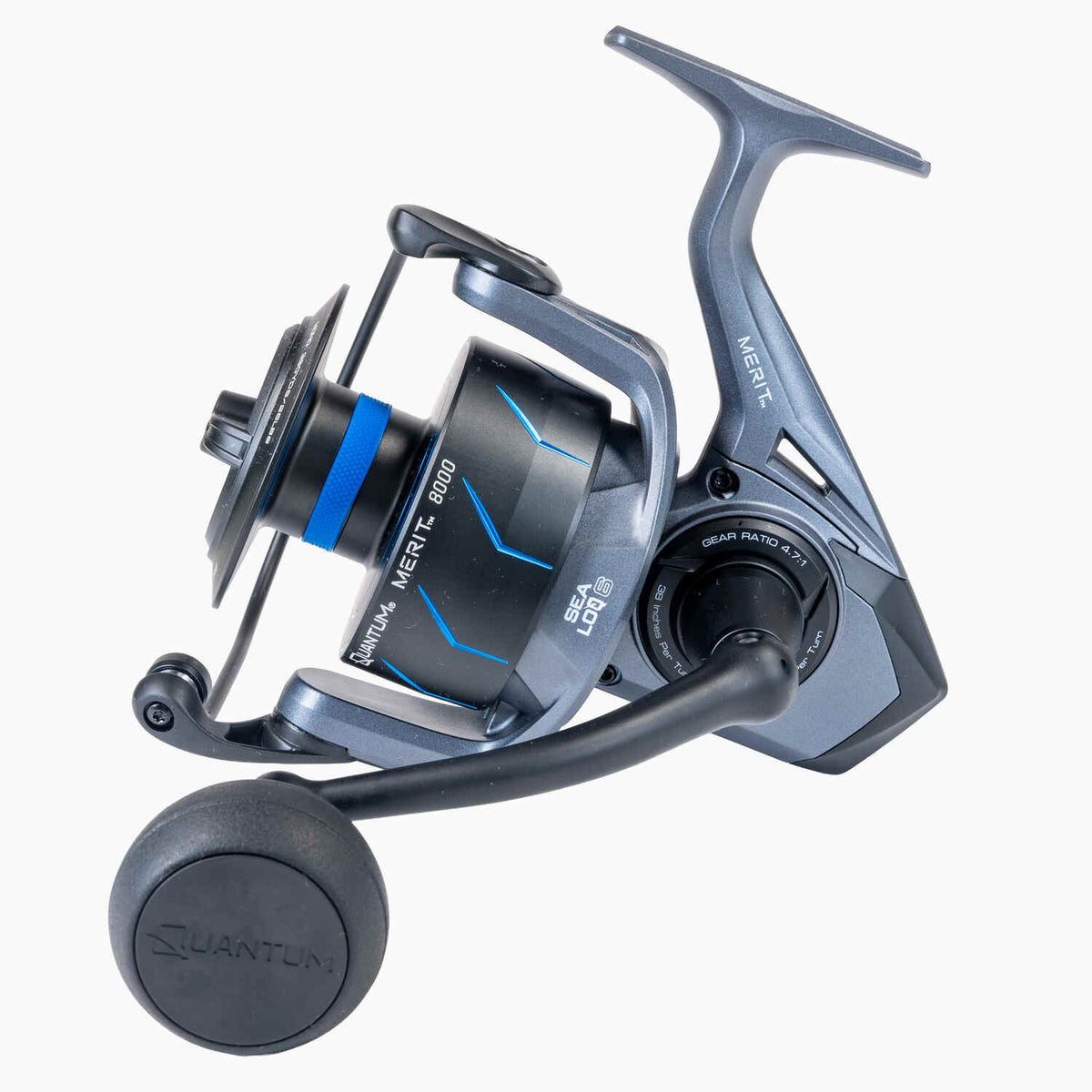 Quantum Merit Spinning Reels 8000;Quantum Merit Spinning Reels 8000 Handle;Quantum Merit Spinning Reels 8000 Sideplate;Quantum Merit Spinning Reels 8000 Foot