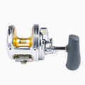 Shimano Talica A Two-Speed Lever Drag Reels 40;Shimano Talica 40 A 2-Speed Reel;Shimano Talica 40 A 2-Speed Reel Handle;Shimano Talica 40 A 2-Speed Reel Sideplate;Shimano Talica 40 A 2-Speed Reel Front;Shimano Talica 40 A 2-Speed Reel Narrow
