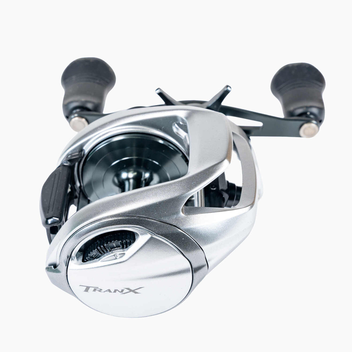 Shimano Tranx 401 B Baitcasting Reel;Shimano Tranx 401 B Baitcasting Reel Handle;Shimano Tranx 401 B Baitcasting Reel Sideplate;Shimano Tranx 401 B Baitcasting Reel Top