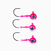 Snaps Ball Jig Heads Pink/White