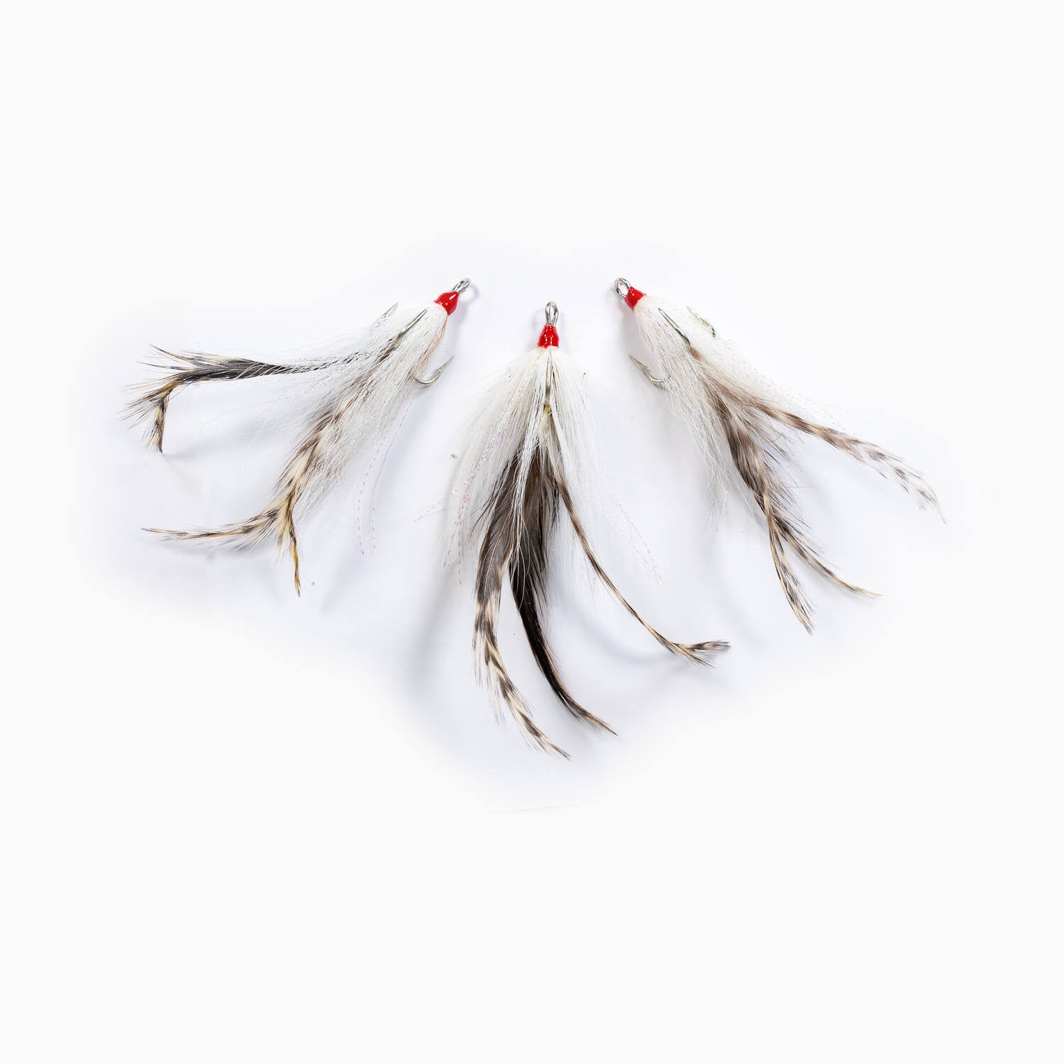 feathered fishing hooks Striper Gear Buck Tail Treble Teasers w/ Feather - 3/0