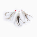 STRIPER GEAR DRESSED TREBBLE HOOKS With BUCKTAIL FEATHER White