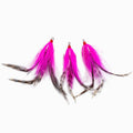 STRIPER GEAR DRESSED TREBBLE HOOKS With BUCKTAIL FEATHER Pink