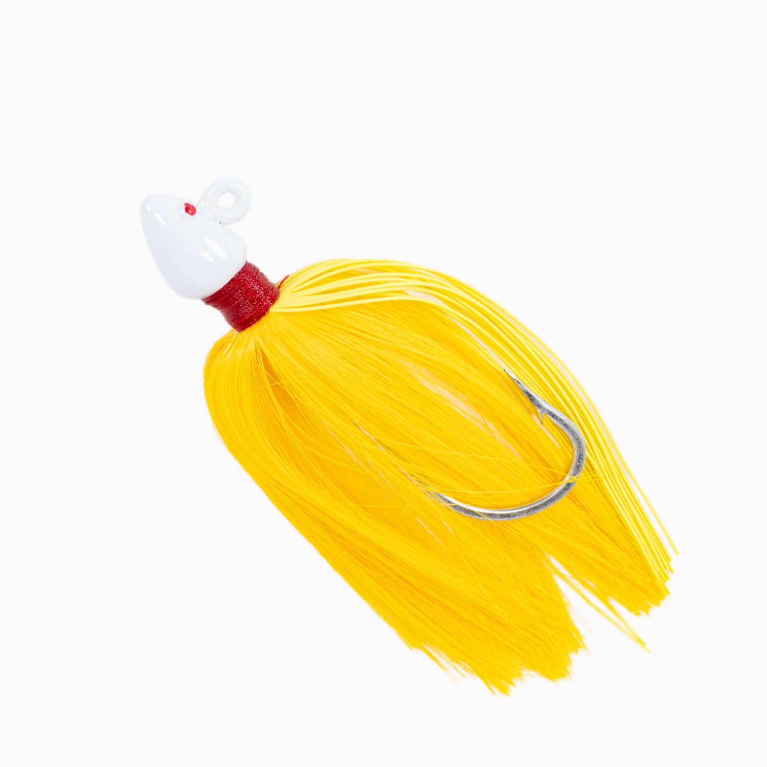 Striper Snax Bucktail Jigs White Yellow