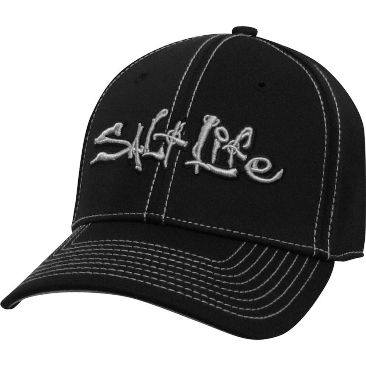 Salt-Life-SLM210-BLACK-Signature-Technical-Cap-Front_1
