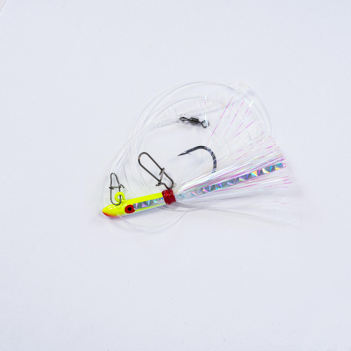 Tsunami Hi-Lo Jigging Rig Glass Minnow Chartreuse White