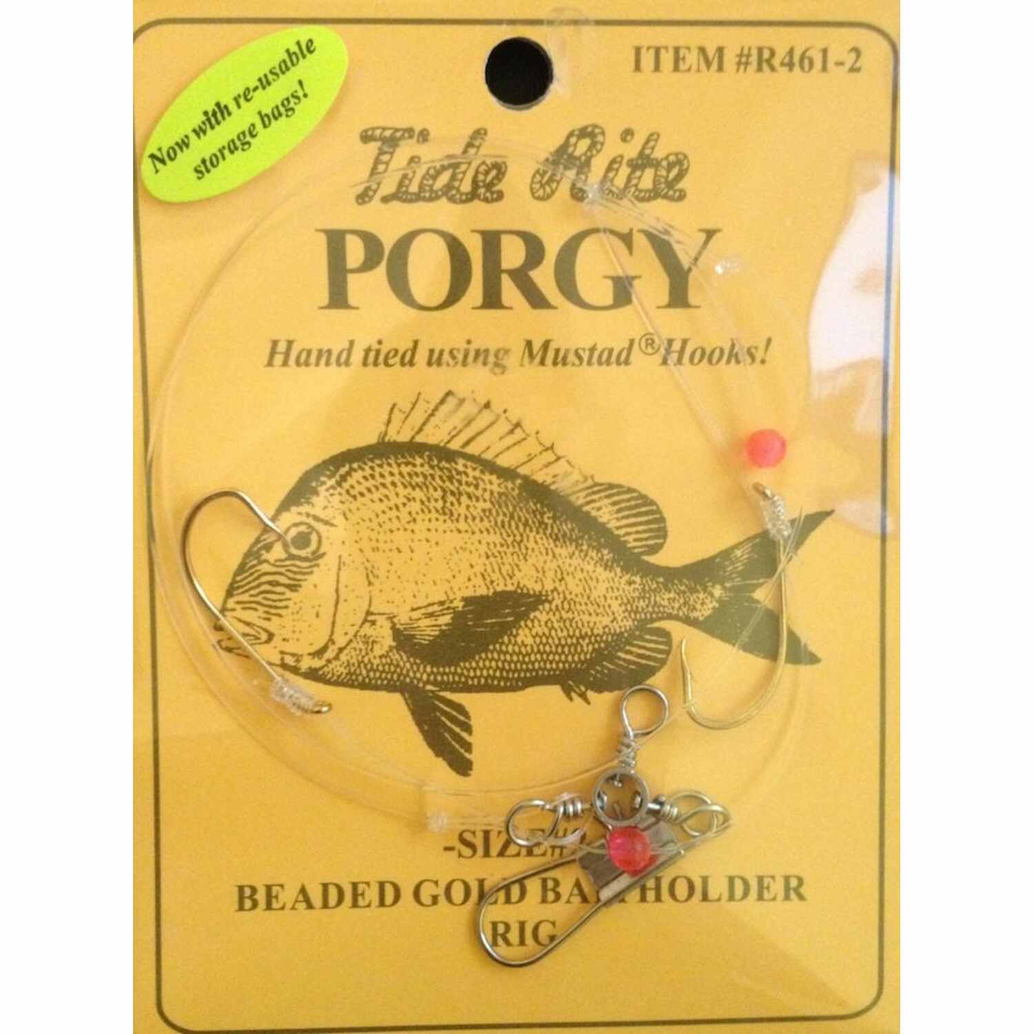 best hook for porgy fishing Tide Rite Porgy Beaded Gold Baitholder Rigs – J&H Tackle