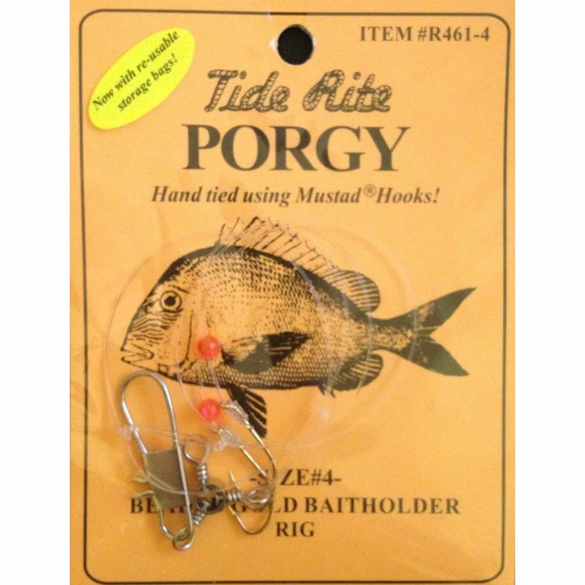 Tide-R461-4-Size4-Rite-Porgy-Beaded-Gold-Baitholder-Rigs_1