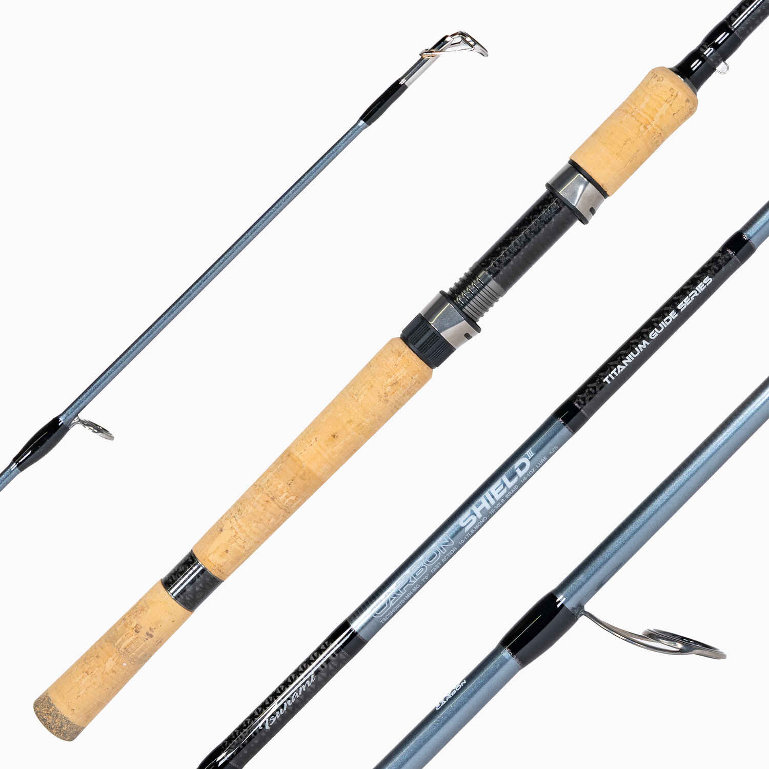 tsunami carbon rod Tsunami Carbon Shield III Spinning Rod TSCSHDIII701MH