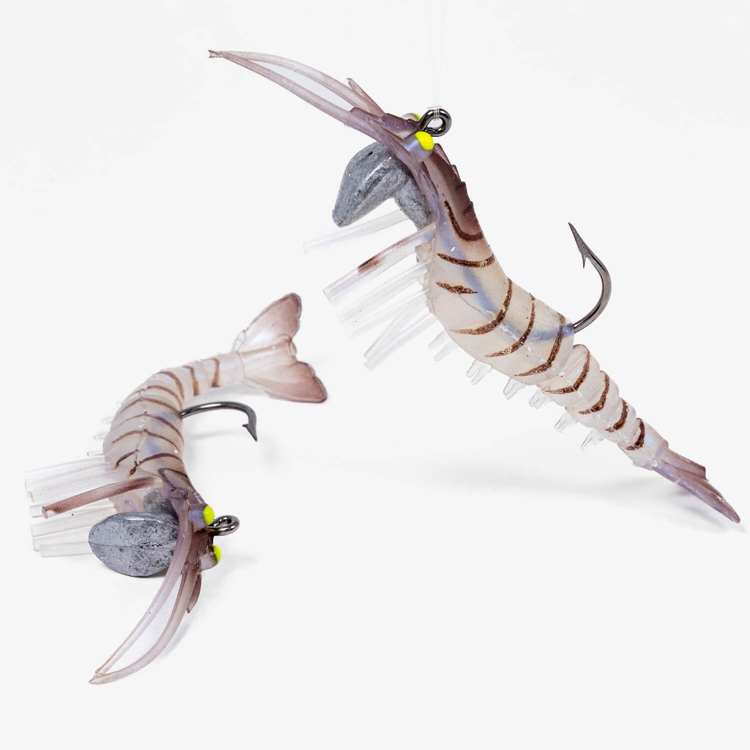 egret fishing lures Baits Vudu Mullet and Lead definition color and design that makes it appear like a real Vudu Shrimp Weedless-New Penny