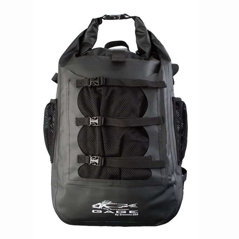 black waterproof backpack